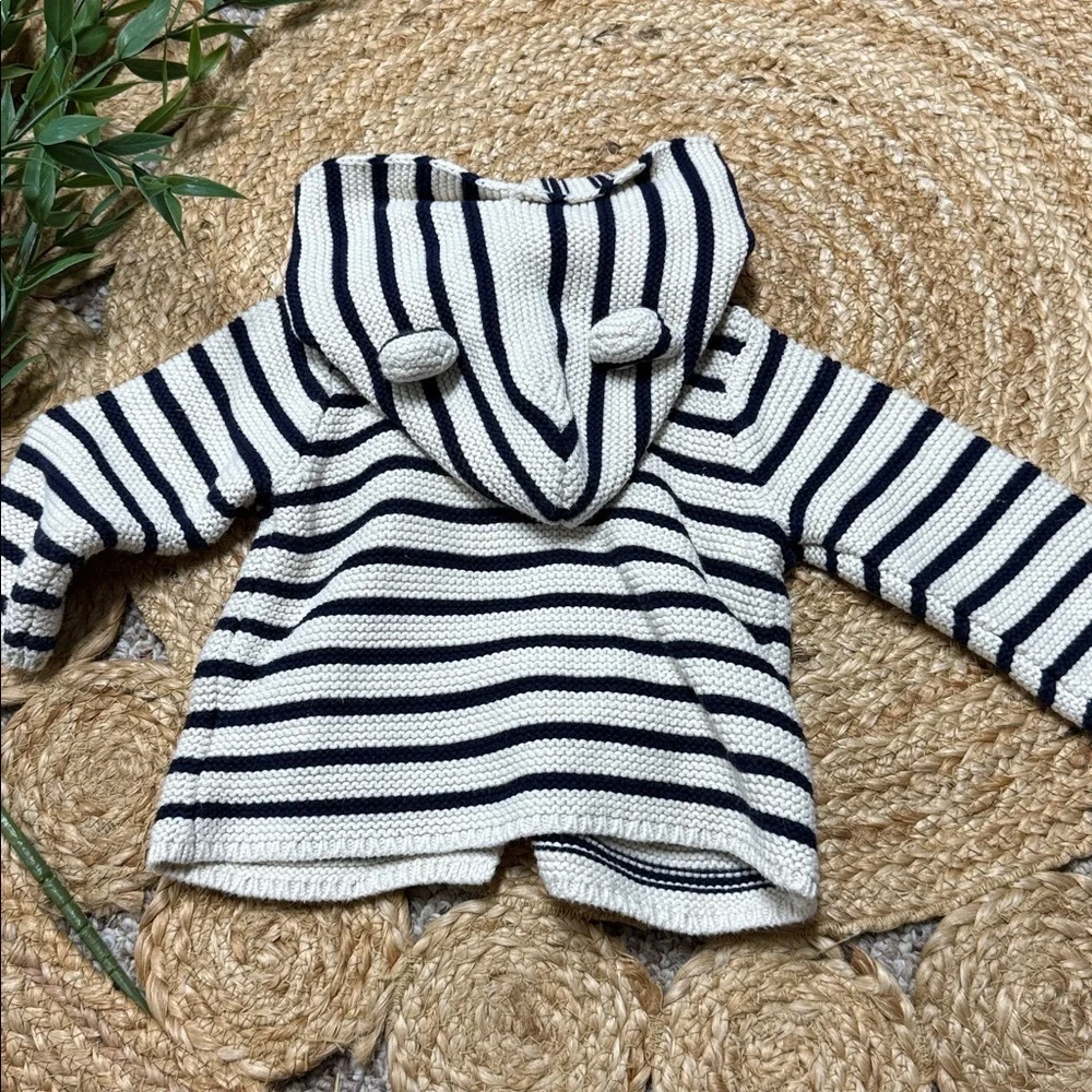 Baby Gap Stripe Star Garter Hoodie Cardigan. Unisex. 3-6 mo